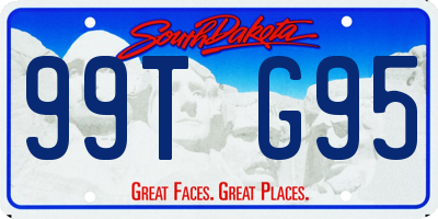 SD license plate 99TG95