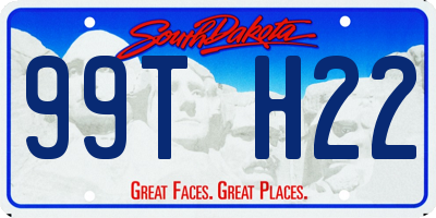 SD license plate 99TH22