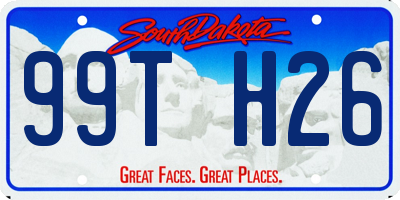 SD license plate 99TH26