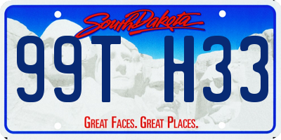 SD license plate 99TH33
