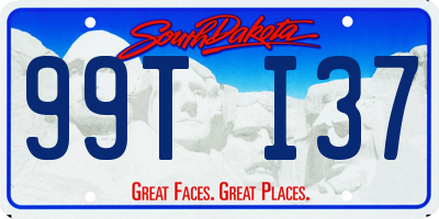 SD license plate 99TI37