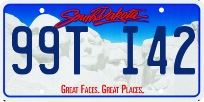 SD license plate 99TI42