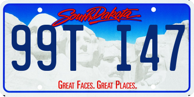 SD license plate 99TI47