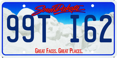 SD license plate 99TI62