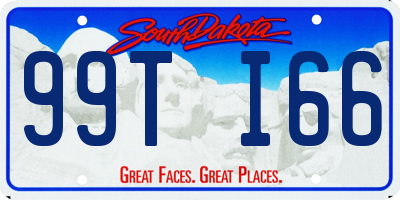 SD license plate 99TI66