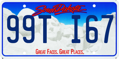 SD license plate 99TI67