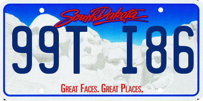 SD license plate 99TI86