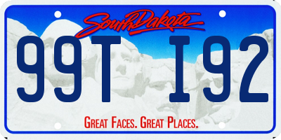 SD license plate 99TI92