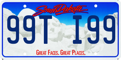 SD license plate 99TI99