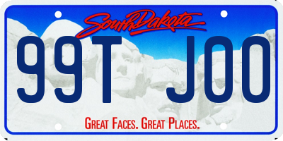 SD license plate 99TJ00