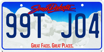 SD license plate 99TJ04