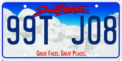 SD license plate 99TJ08