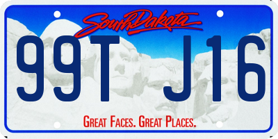 SD license plate 99TJ16