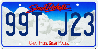 SD license plate 99TJ23