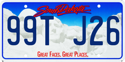 SD license plate 99TJ26