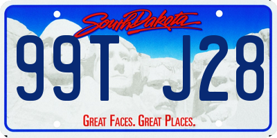 SD license plate 99TJ28