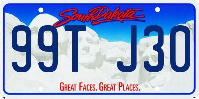SD license plate 99TJ30
