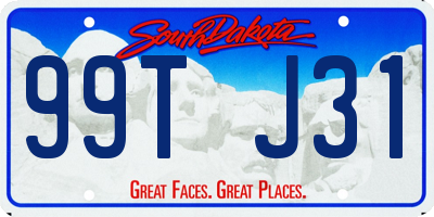 SD license plate 99TJ31