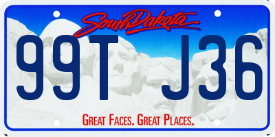 SD license plate 99TJ36