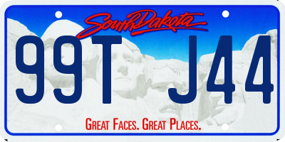 SD license plate 99TJ44