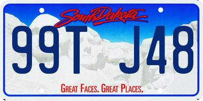 SD license plate 99TJ48