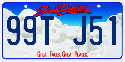 SD license plate 99TJ51
