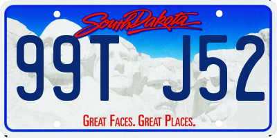 SD license plate 99TJ52