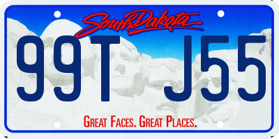 SD license plate 99TJ55