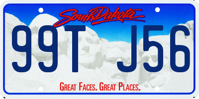 SD license plate 99TJ56