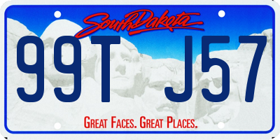 SD license plate 99TJ57