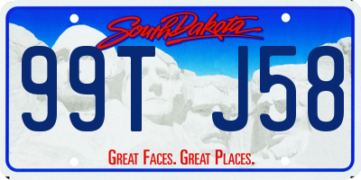 SD license plate 99TJ58