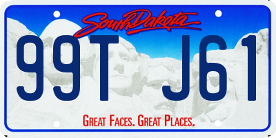 SD license plate 99TJ61