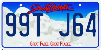 SD license plate 99TJ64