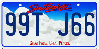 SD license plate 99TJ66