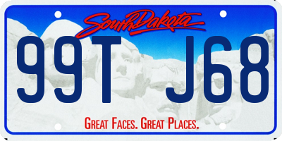 SD license plate 99TJ68