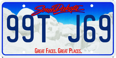 SD license plate 99TJ69