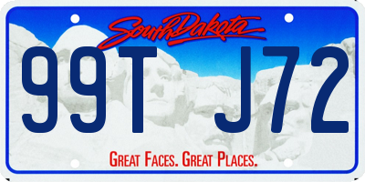SD license plate 99TJ72