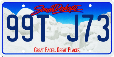 SD license plate 99TJ73