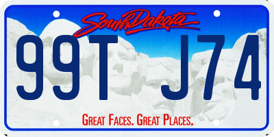 SD license plate 99TJ74