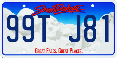 SD license plate 99TJ81