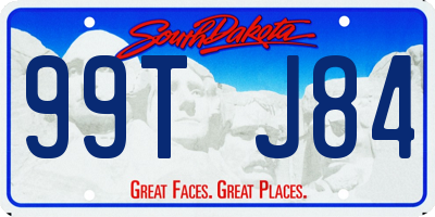 SD license plate 99TJ84