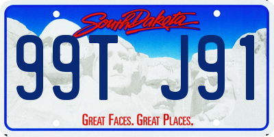 SD license plate 99TJ91