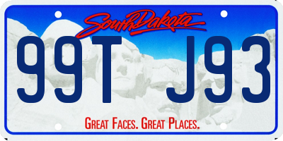 SD license plate 99TJ93