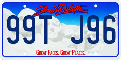 SD license plate 99TJ96
