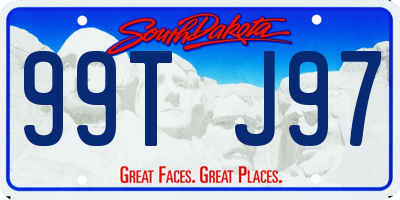 SD license plate 99TJ97