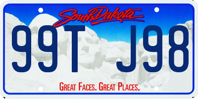 SD license plate 99TJ98