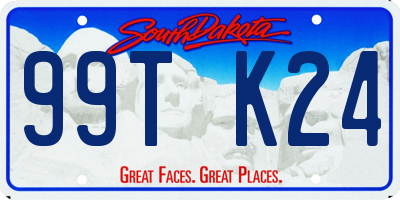 SD license plate 99TK24