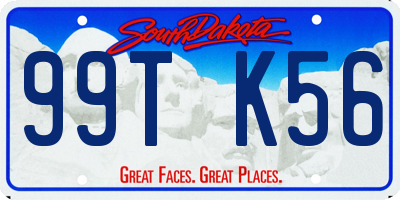 SD license plate 99TK56