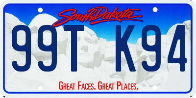 SD license plate 99TK94