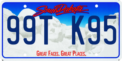 SD license plate 99TK95